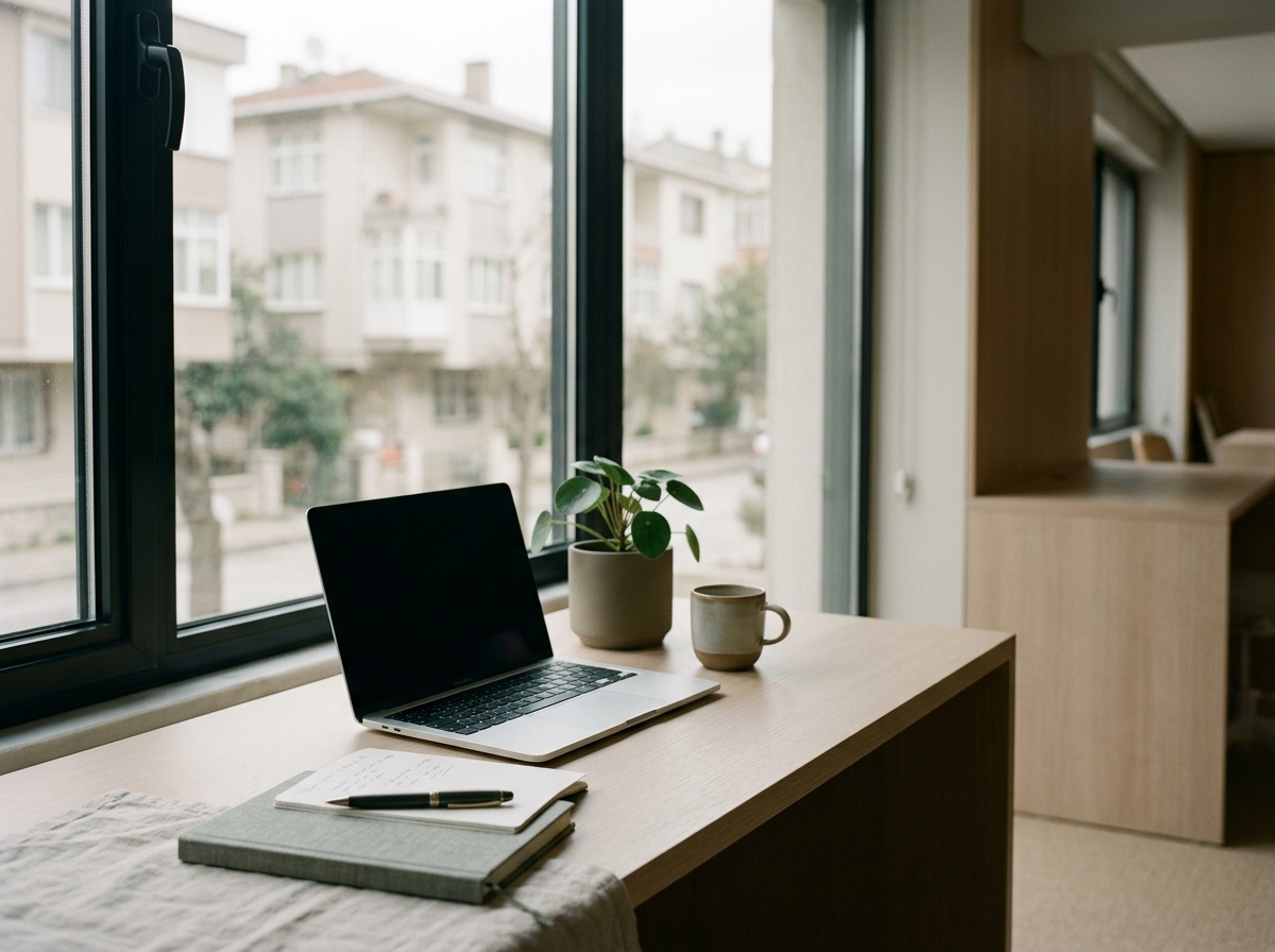Ofis detayı, doğal ışık